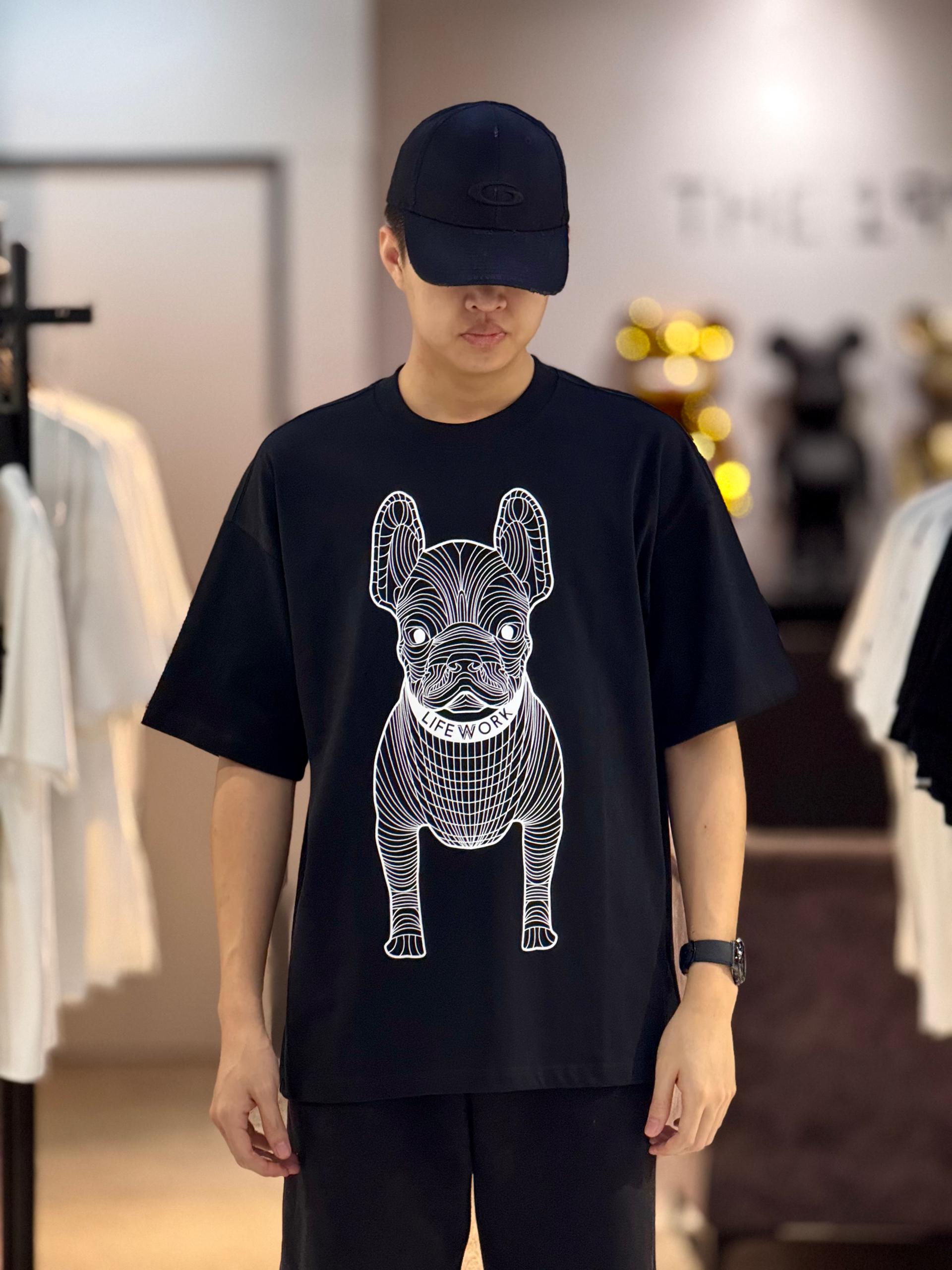 Lifework Big Radog White Black Tee