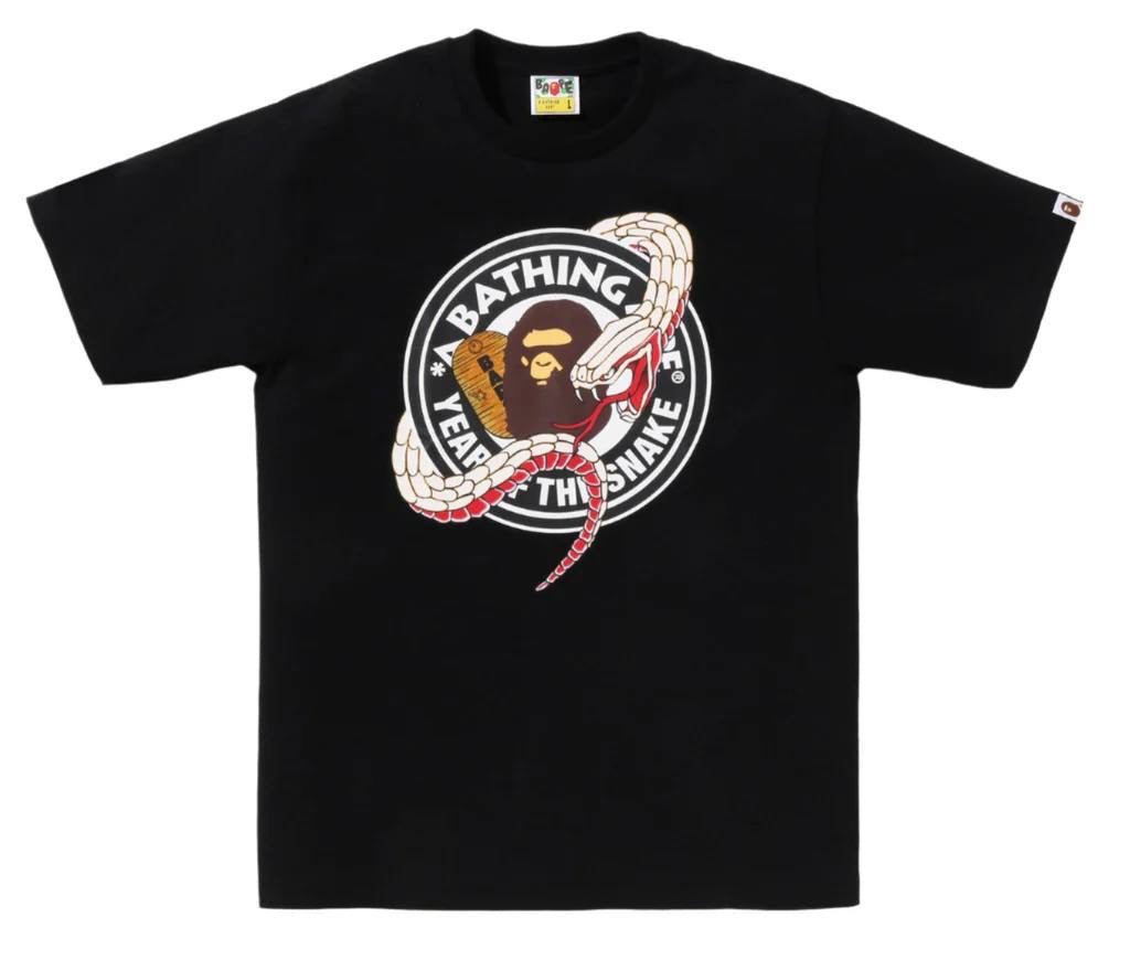 BAPE Limited Edition Men's Year of the Snake T-shirt Black