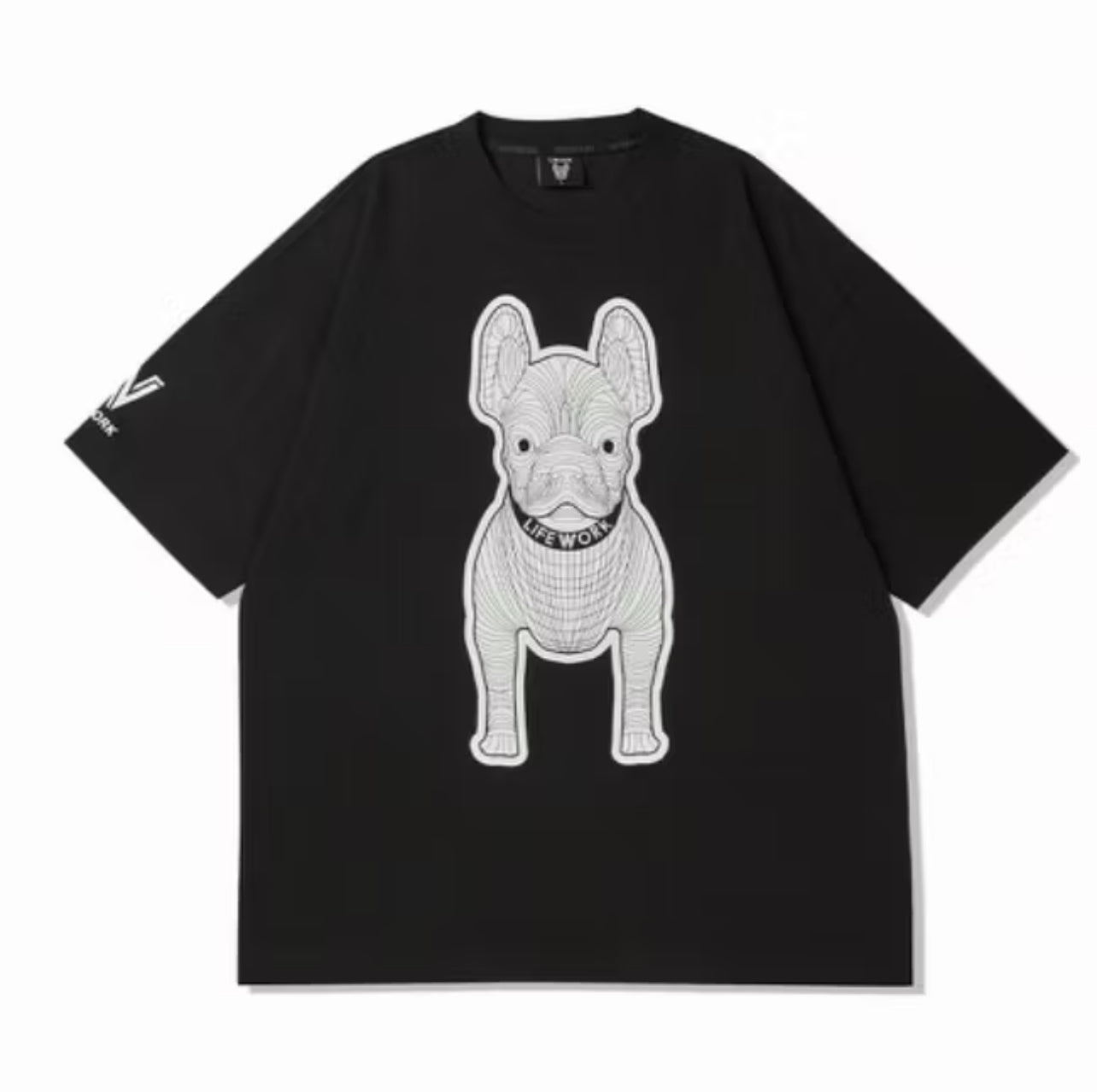 Lifeofwork Big Dogo Logo Black Tee