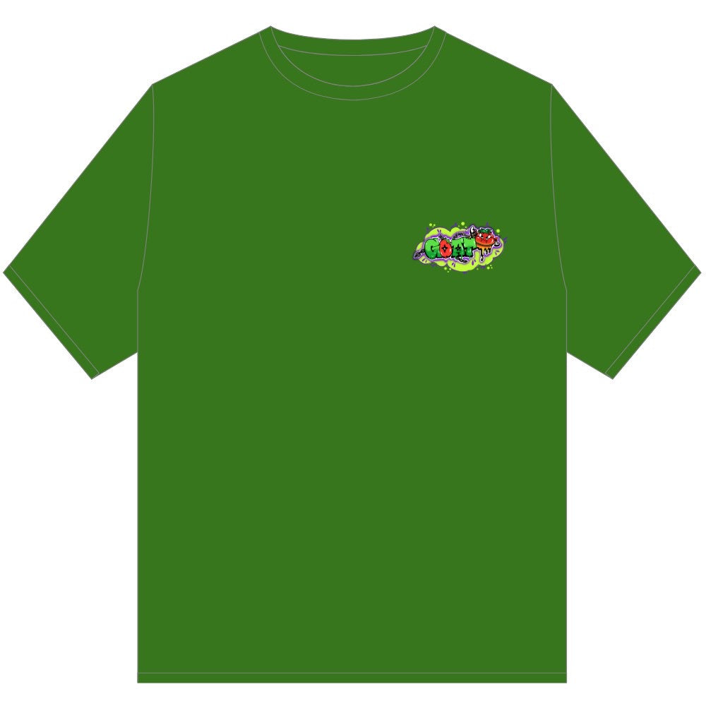 GOAT STREET GRAFF TEE SHIRT GREEN