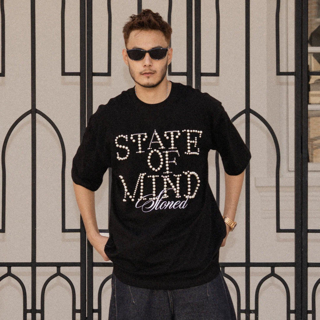 STONED&CO 26 : STATED OF MIND TEE BLACK