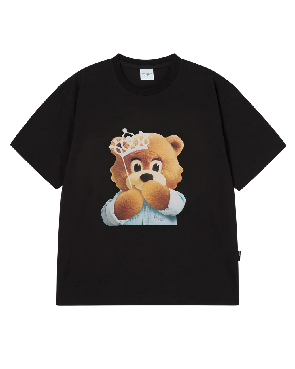 ADLV BEAR BABY FACE TIARA BLACK TEE