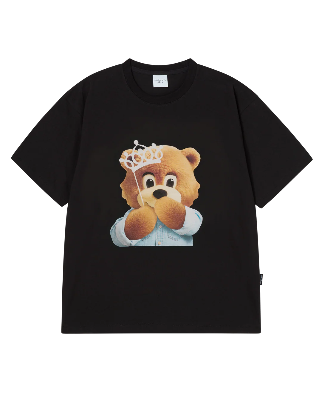 ADLV BEAR BABY FACE TIARA BLACK TEE