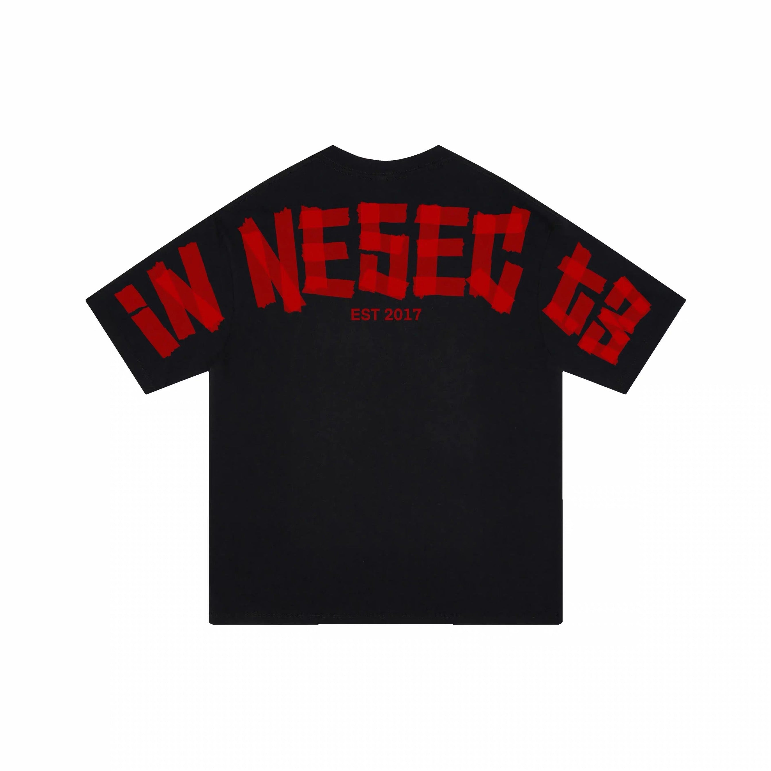 INNERSECT TAPED RED LOGO BLACK T SHIRT