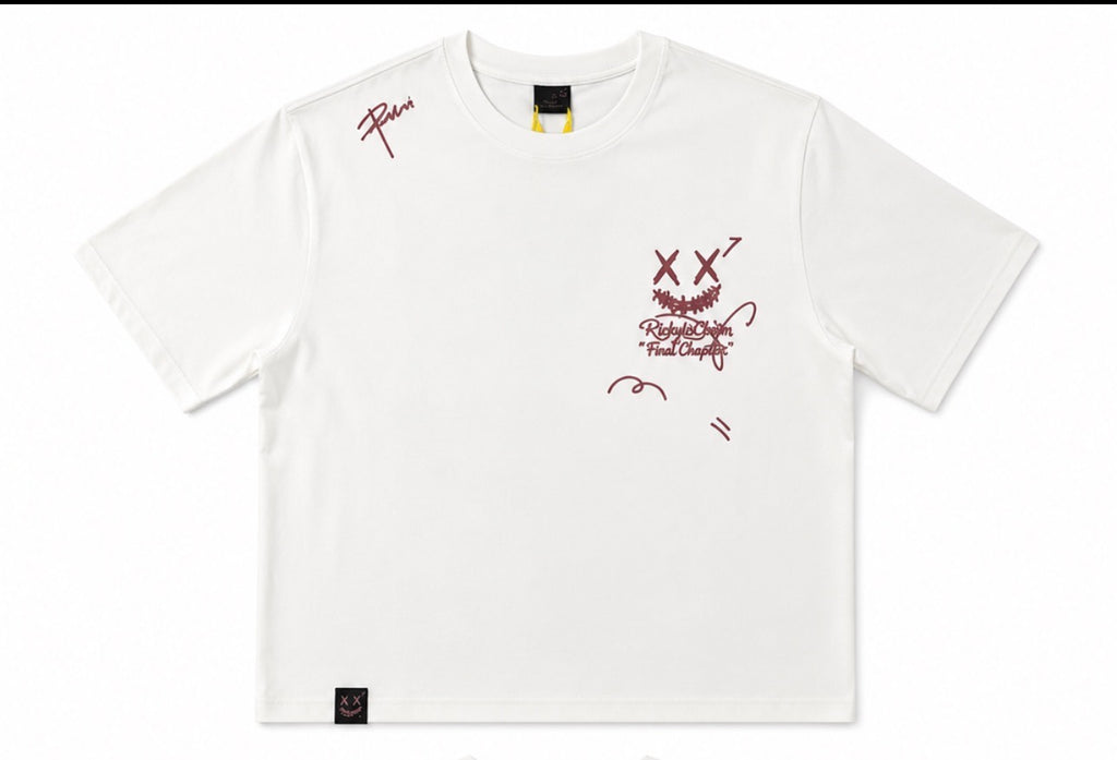 RICKYISCLOWN FLEECE CORE PINK FUR CLOWN TEE WHITE