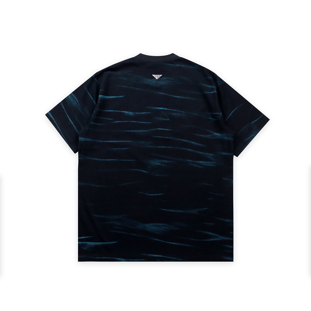 EGLAF MV DYE FABRIC STITCH TEE BLACK