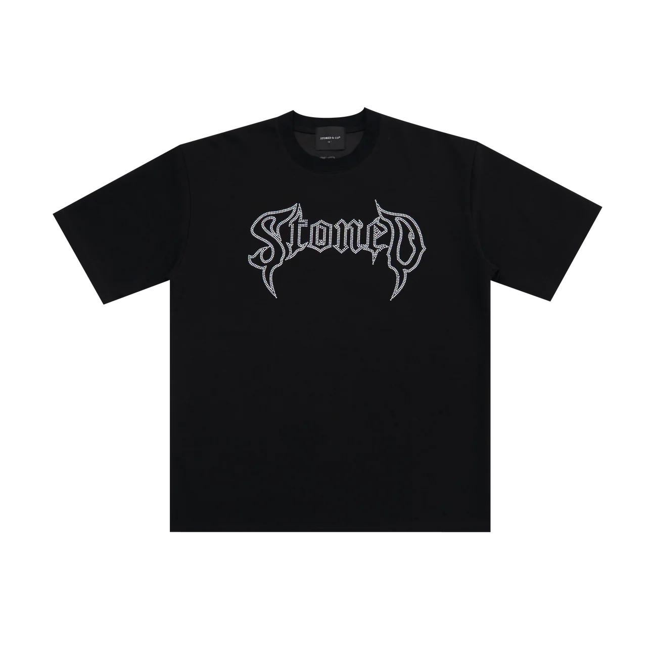 STONED&CO ATC : CONSPIRACY RHINESTONE TEE BLACK