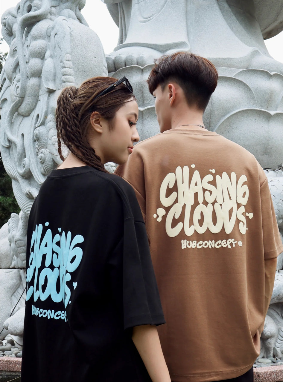 HUBCO CHASING CLOUDS TEE BROWN