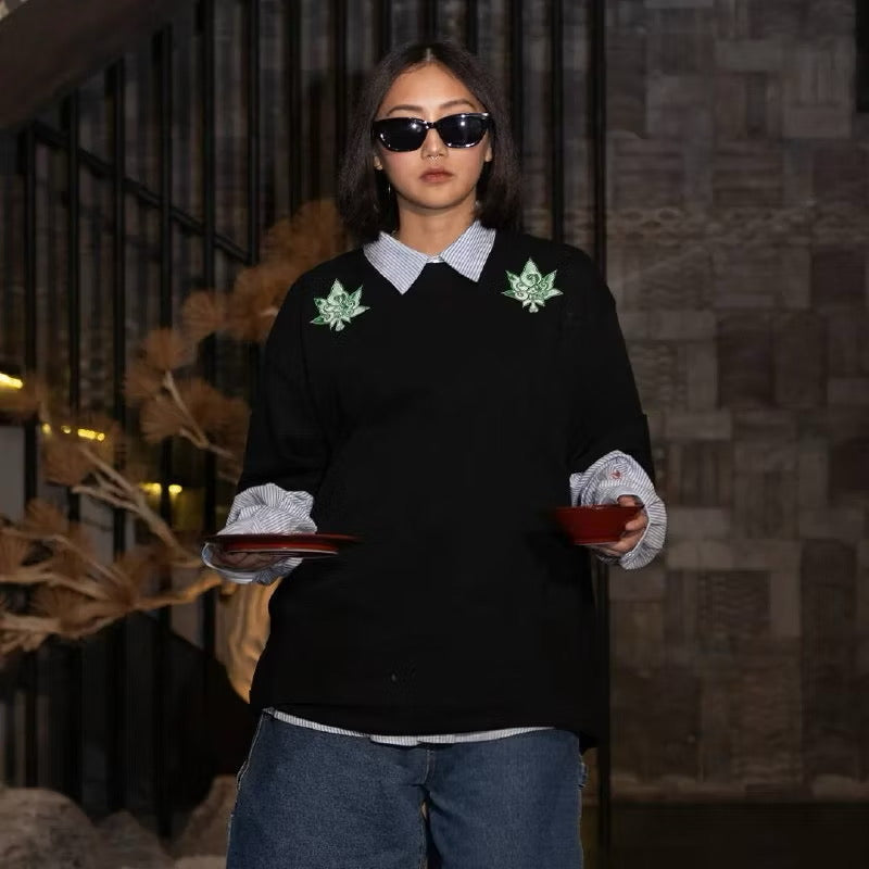 STONED GOLDEN JADE: JADE UIP TEE BLACK
