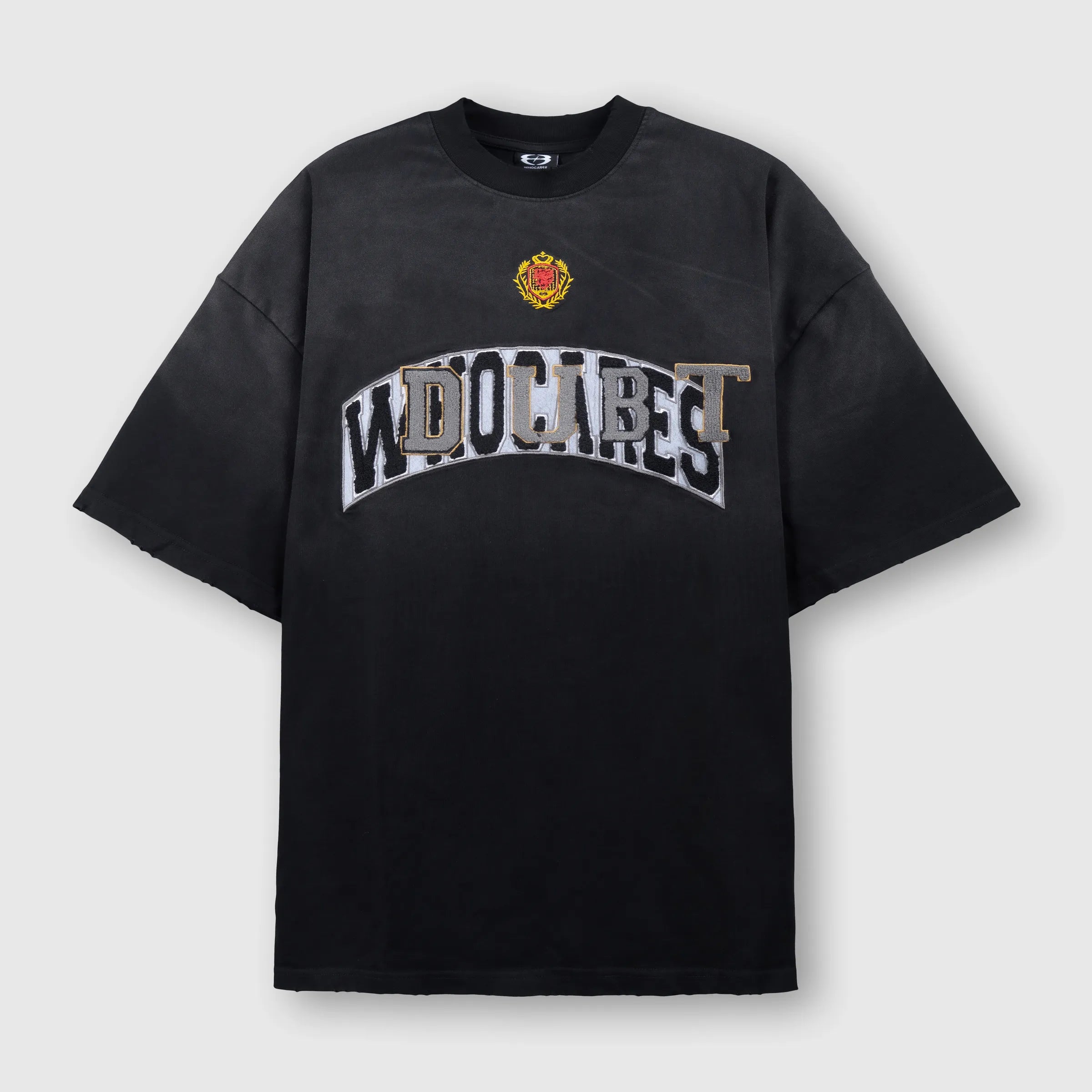 WHOCARES DOUBT PATCH TEE BLACK