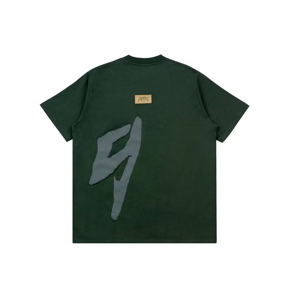 EGLAF FRAGMENTS REVERSE APPLIQUE TEE GREEN