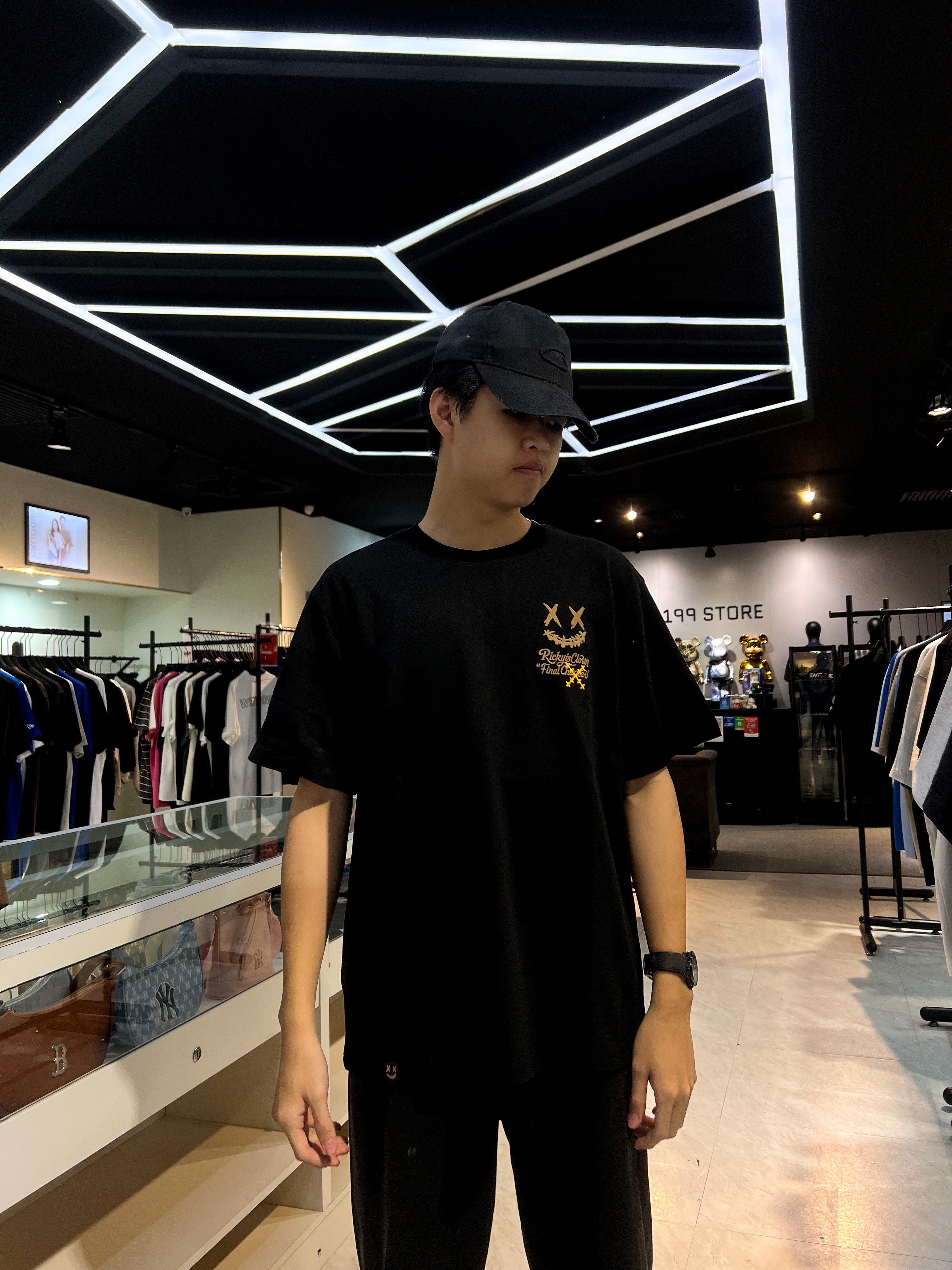 RICKYISCLOWN WARM HILL FUR CLOWN TEE BLACK