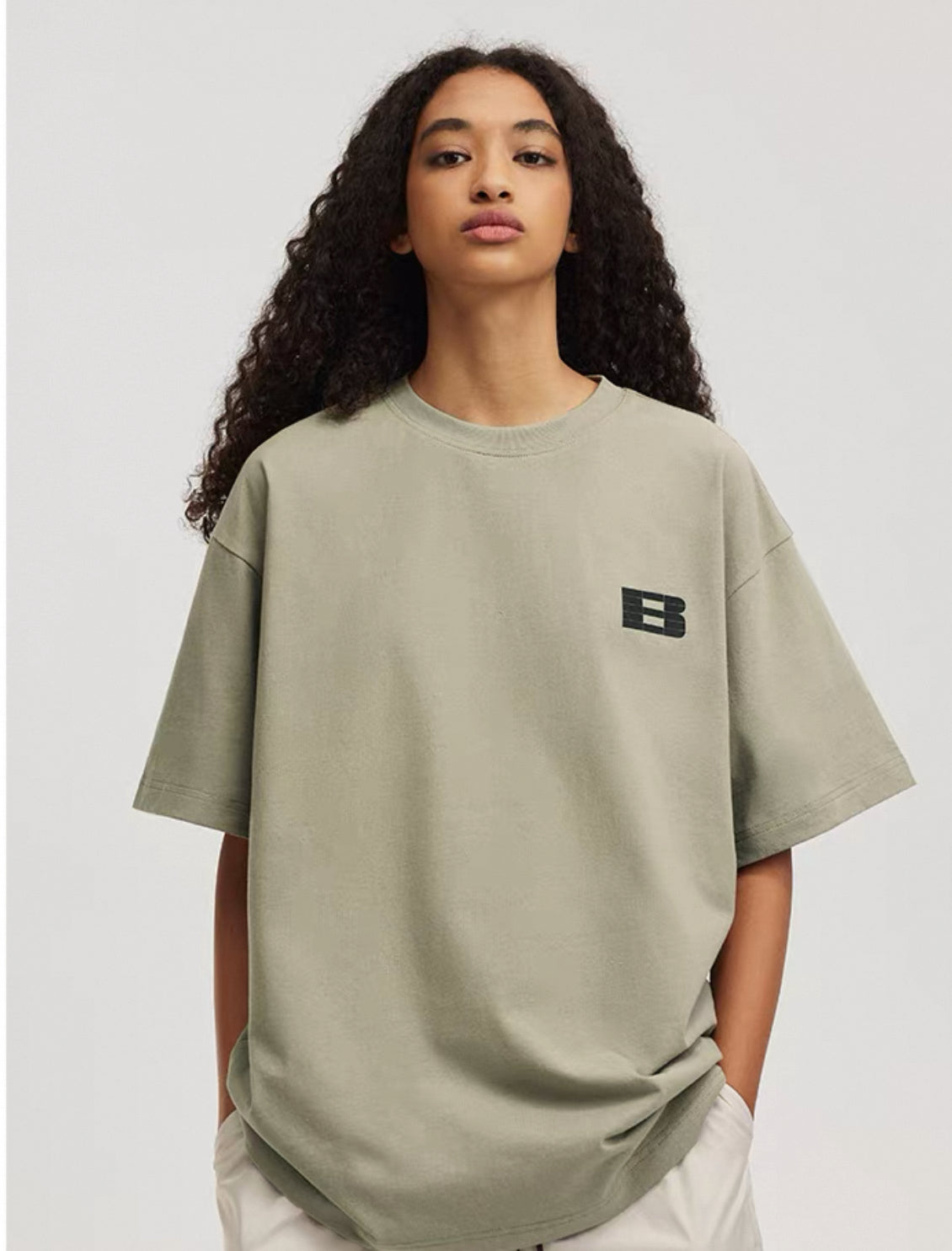 BONELESS ICONIC LOGO KHAKI T SHIRT