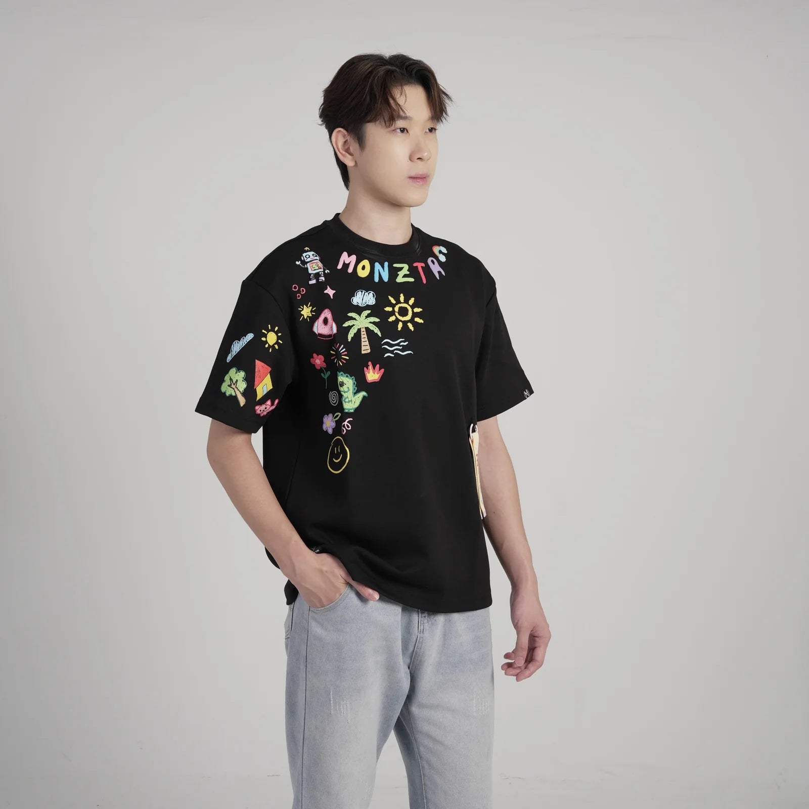 MONZTR CRAYON TEE BLACK