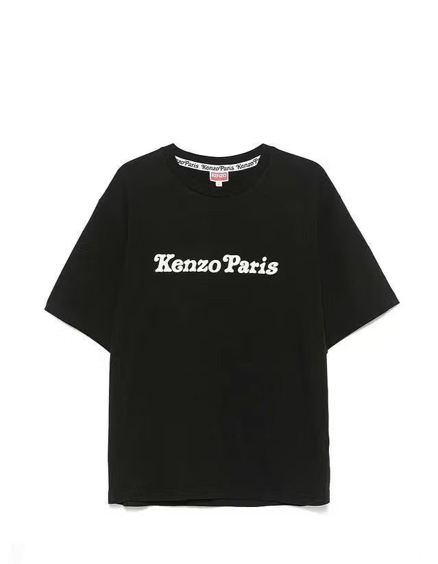 KENZO VERDY MARKET PRINTED MULTI TIGER LOGO BLACK T SHIRT (OS) OVERSIZED