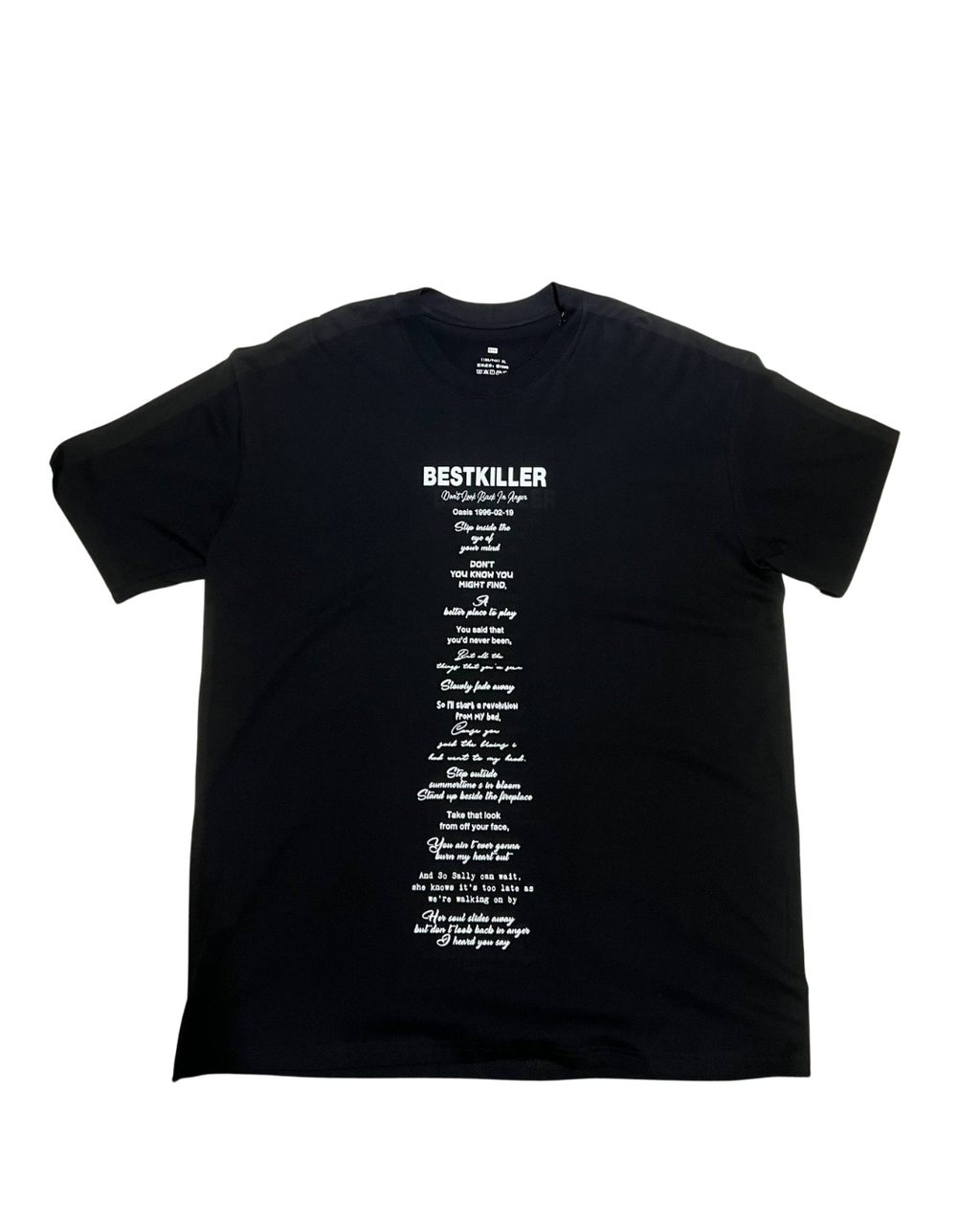 BTK MIDDLE WORDS TEE BLACK
