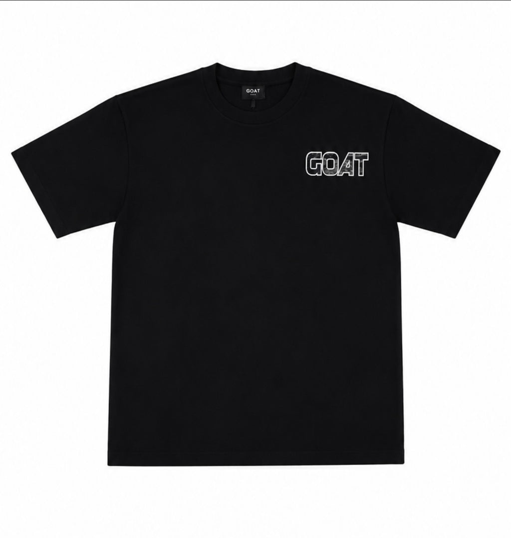GOAT DENIM BLUE TEE BLACK