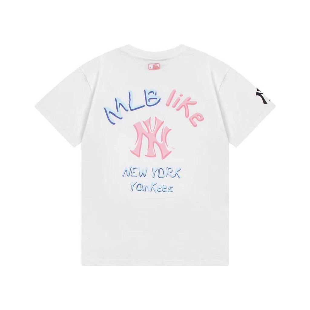 MLB BLUE PINK LIKE TEE WHITE