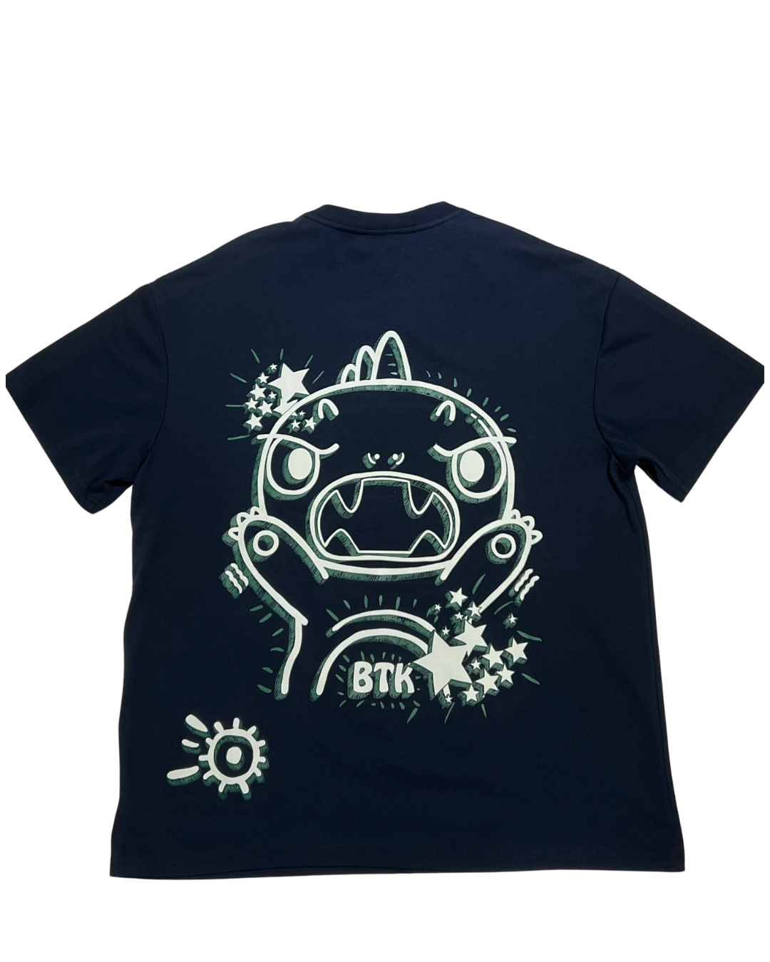 BTK GREEN STAR LOGO TEE NAVY