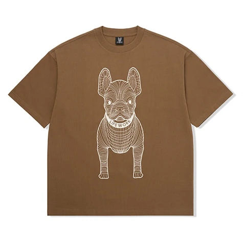 Lifeofwork Big Dogo Logo Brown Tee