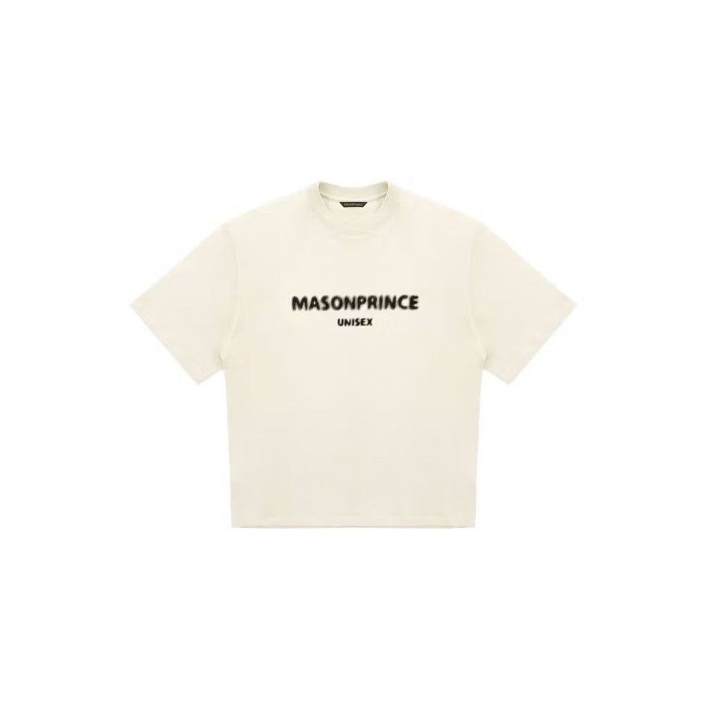 MASONPRINCE BASIC UNISEX FRONT LOGO CREAM TEE