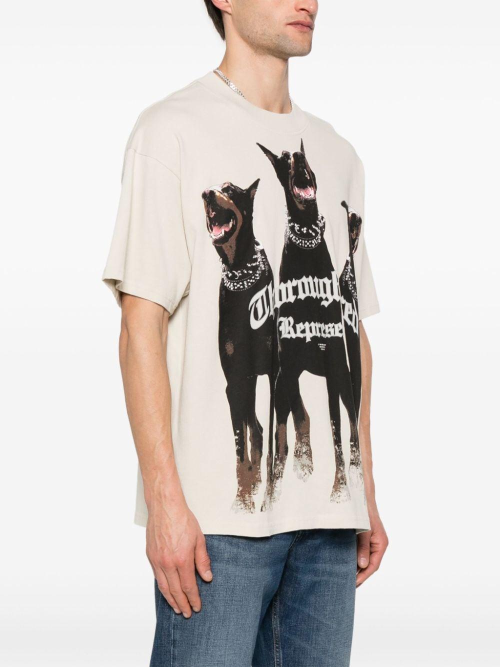 REPRESENT BEIGE THOROUGHBRED DOBERMAN TEE