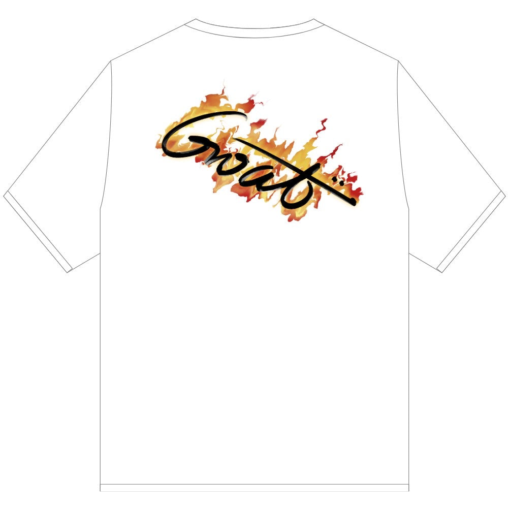GOAT FIRELINE SCRIPT T SHIRT WHITE