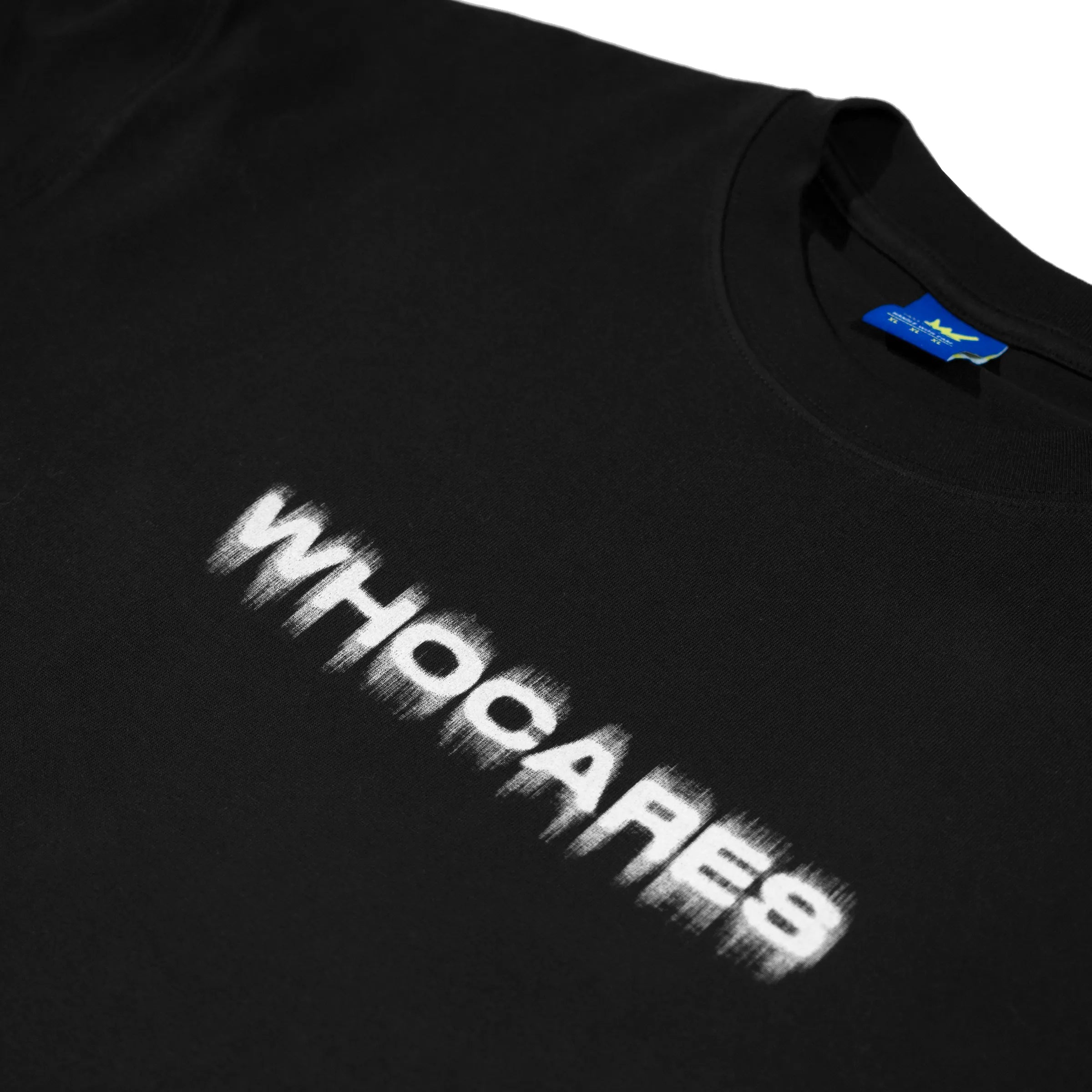 WHOCARES STATIC MOTION  TEE BLACK
