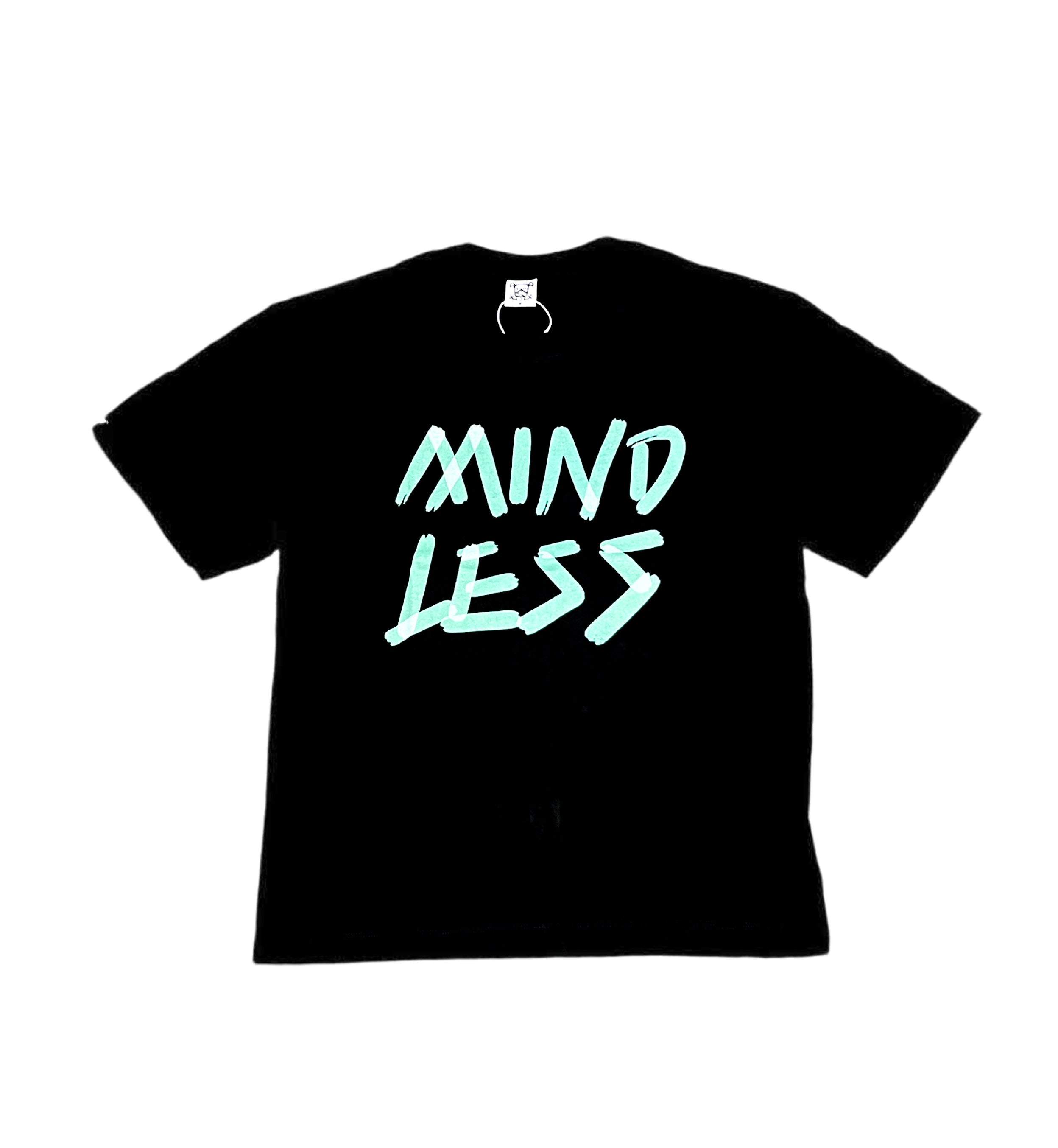 MINDLESS GREEN TAPE LOGO TEE BLACK