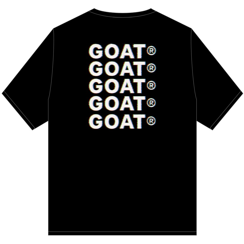 GOAT REPEAT T SHIRT BLACK