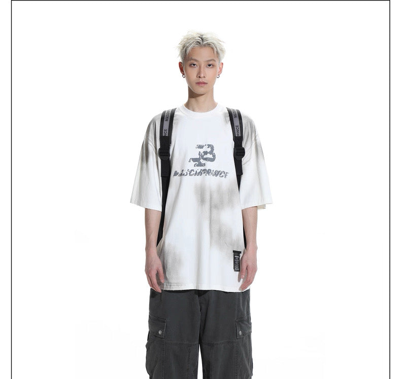 MASONPRINCE MESSED UP WHITE TEE