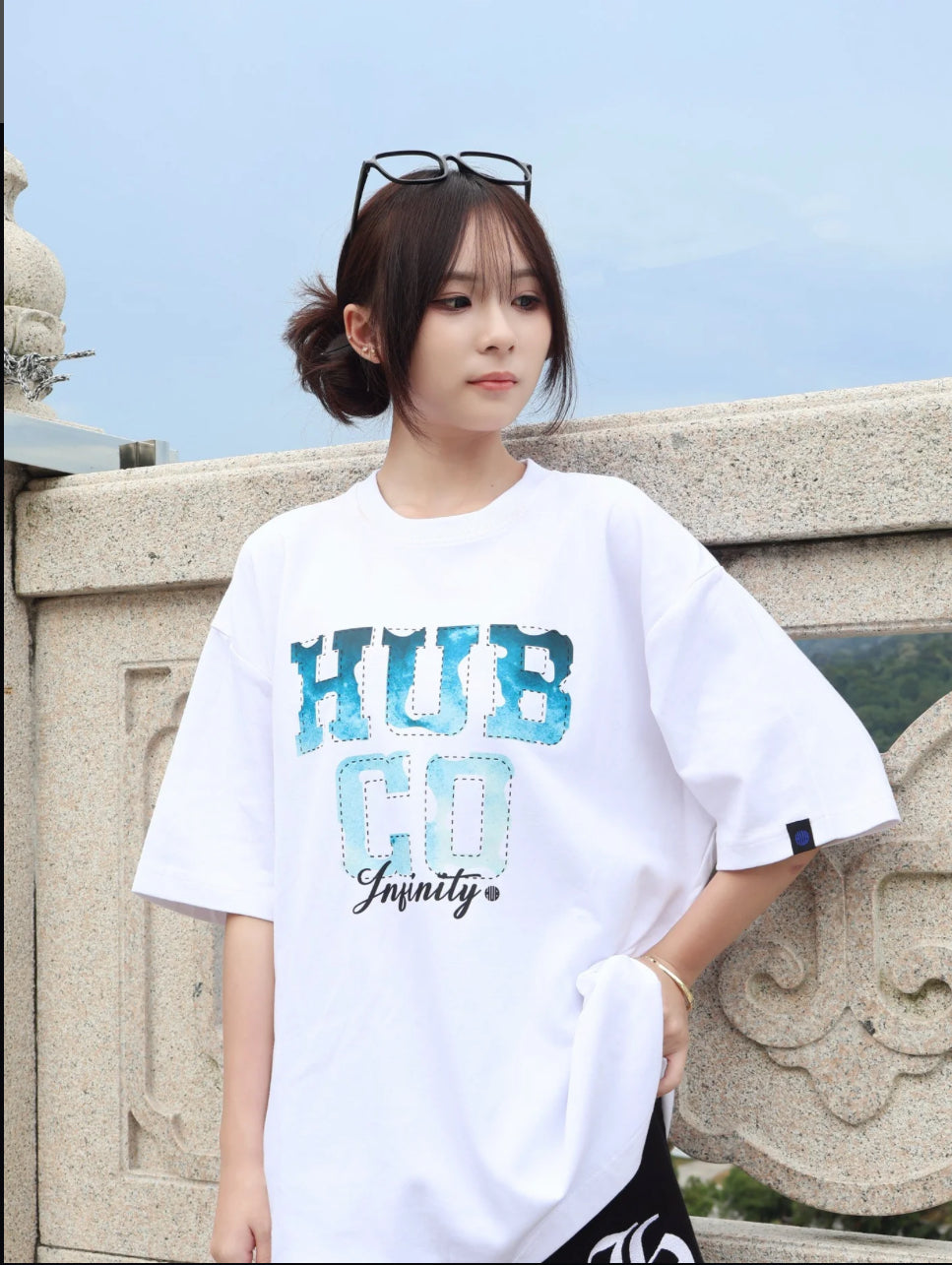 HUBCO GLACIER MELT TEE WHITE