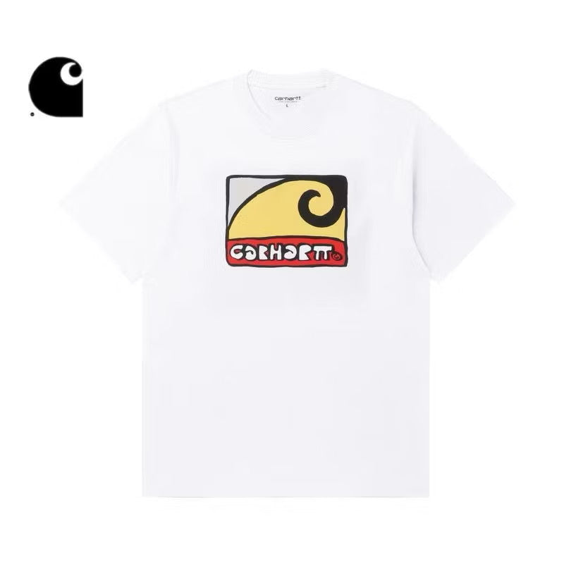 CARHARTT WIP FIBO PRINT WHITE TEE SHIRT