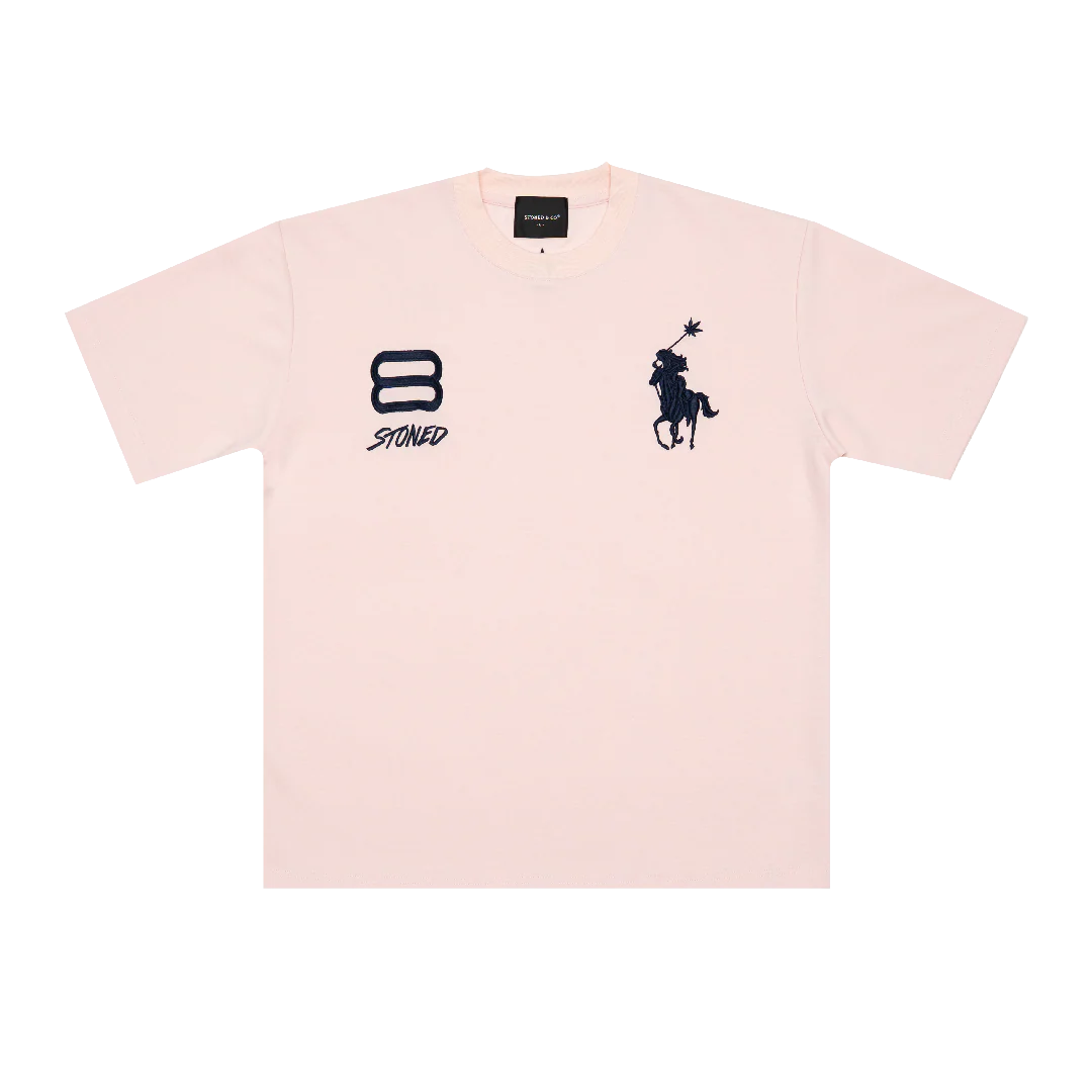 STONED & CO 26: DARK HORSE POLO PINK TEE