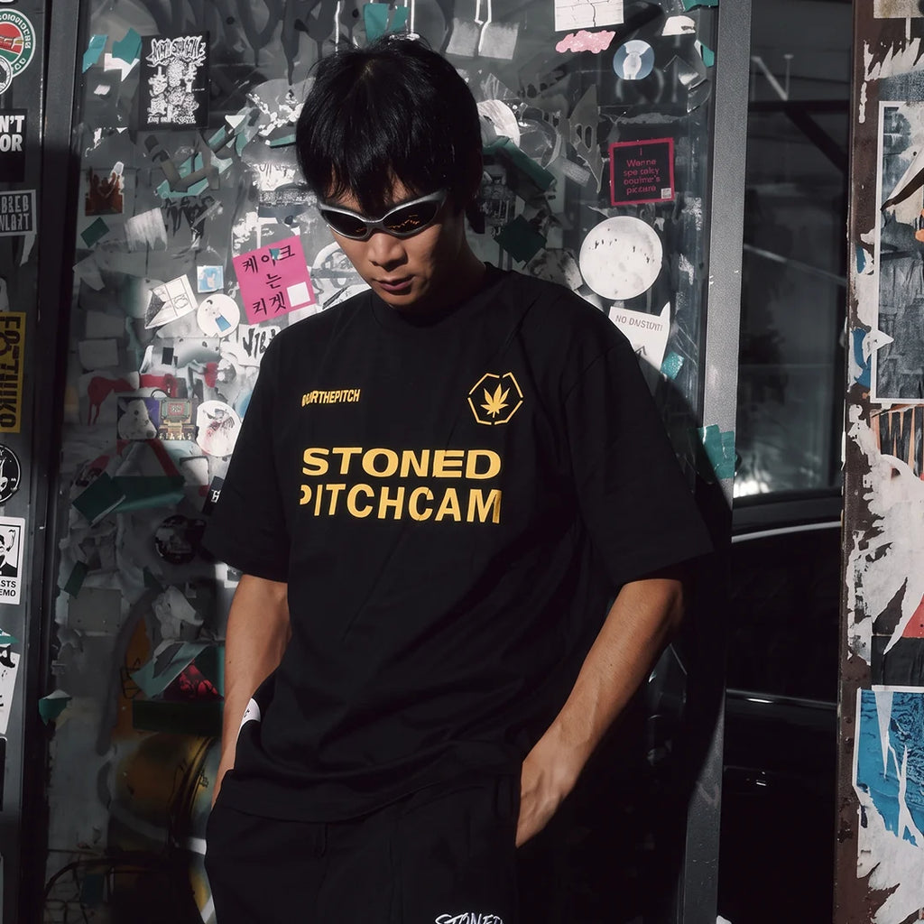 Stoned x OTP : Hexagon Pitchcam Tee Black