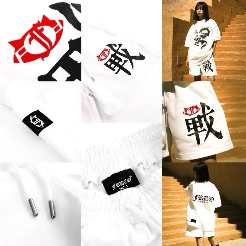 FRDCO WARRIOR LOGO SHORTS WHITE