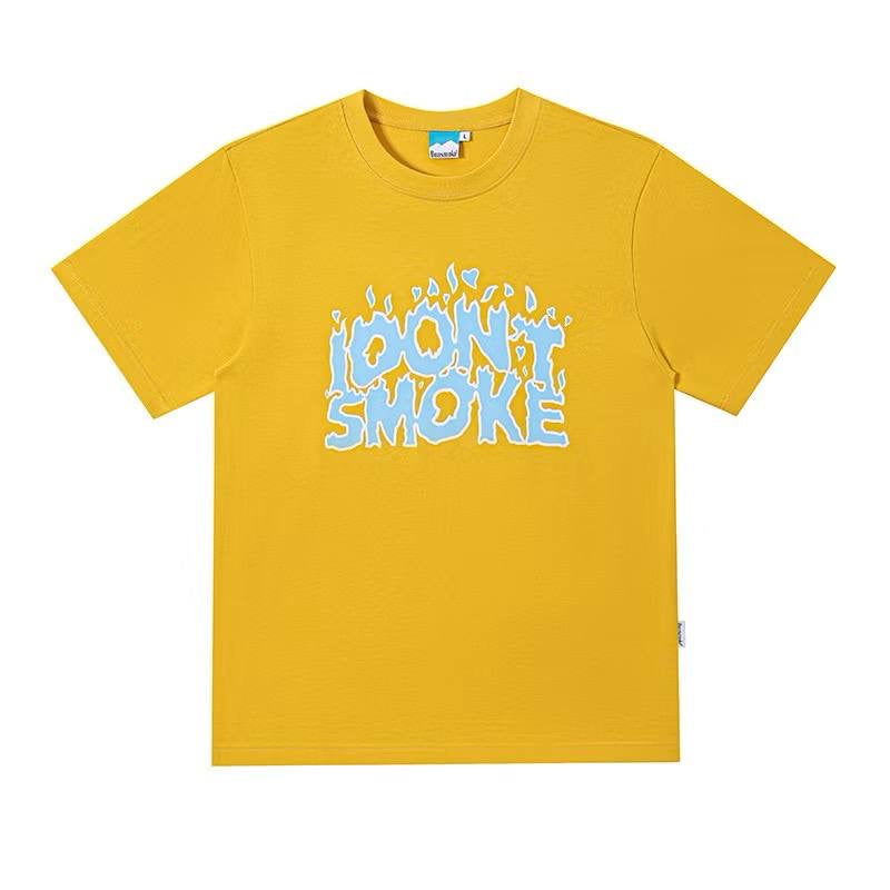 DONTSMOKE BLUE FIRE TEE YELLOW
