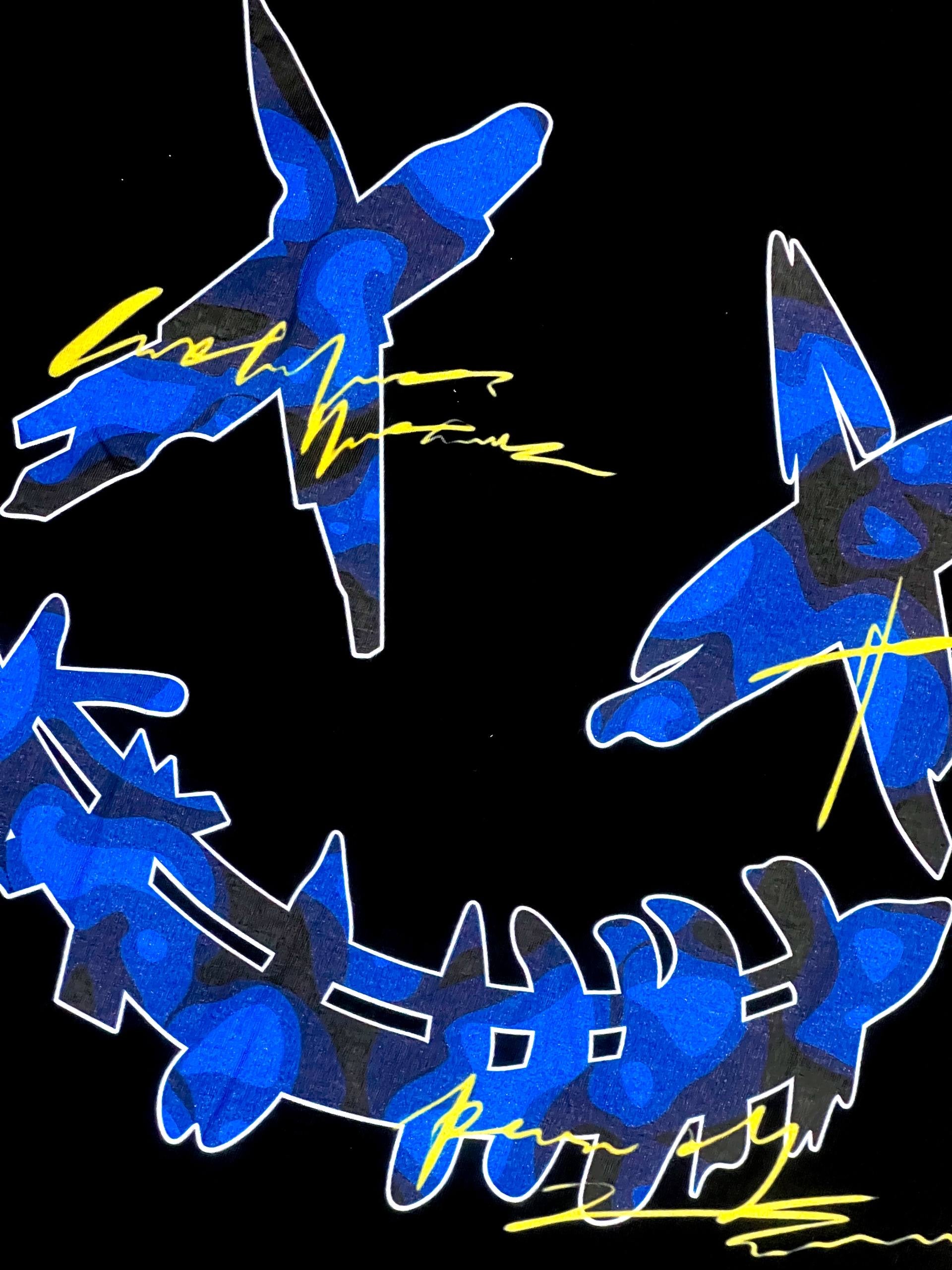 PARODY SMILEY FACE DESIGN 028 BLACK T SHIRT