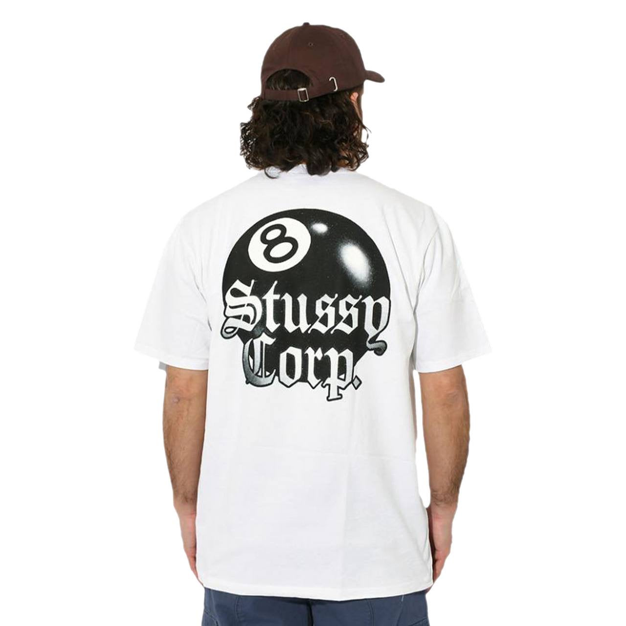 Stüssy 8 Ball Corp Tee White