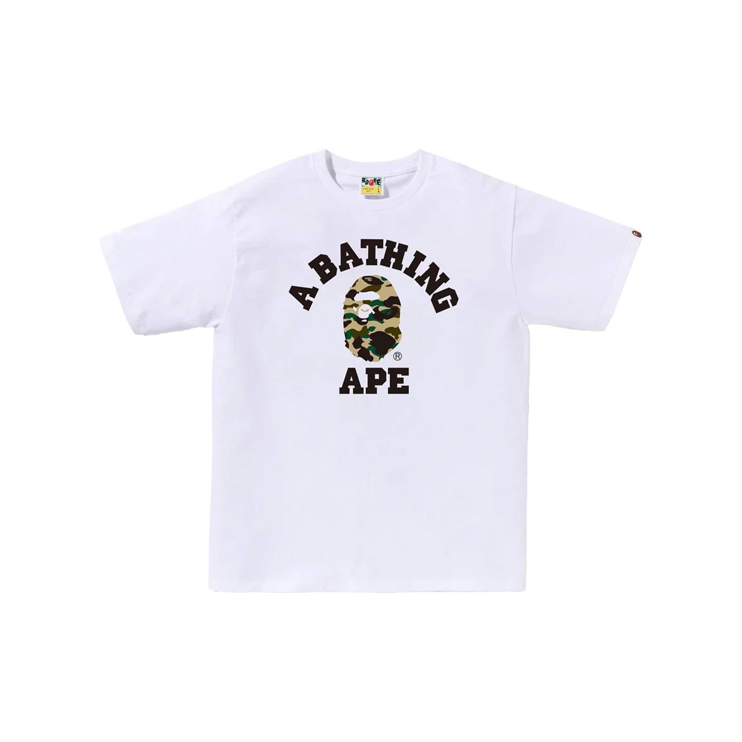 A BATHING APE® 1st Camo College T-shirt White