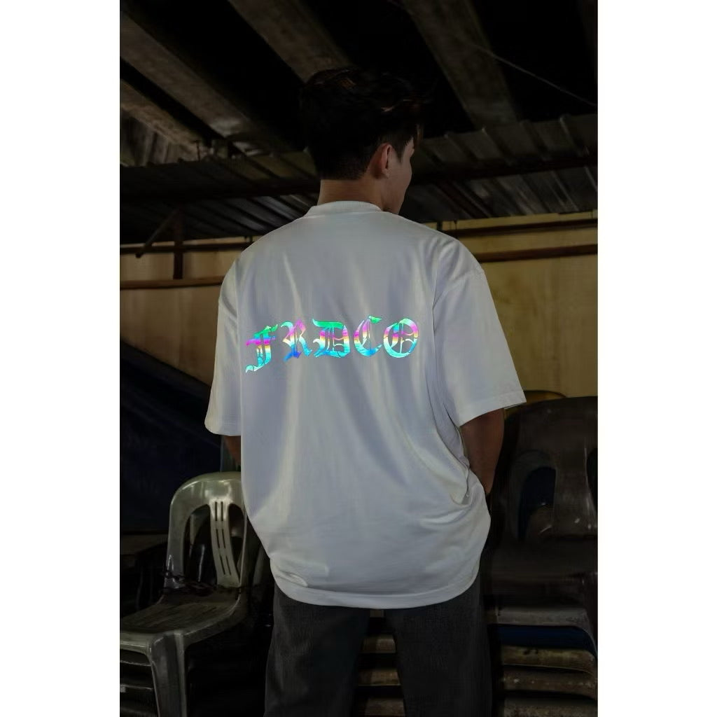 FRDCO SS25 RAINBOW REFLECTIVE WHITE TEE