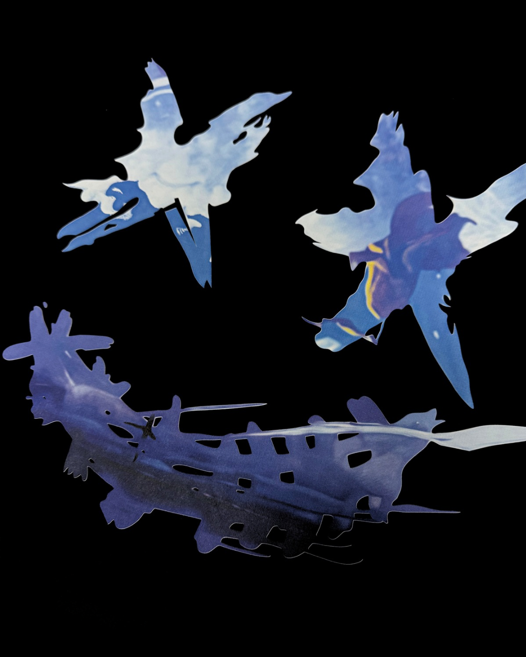 PARODY SMILEY FACE DESIGN 043 BLACK T SHIRT