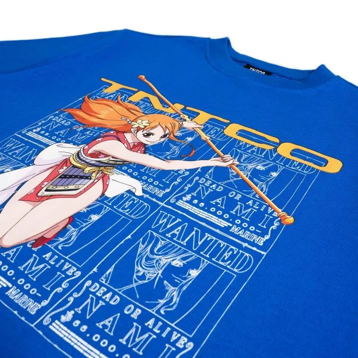 TNTCO X ONEPIECE NAMI TEE BLUE