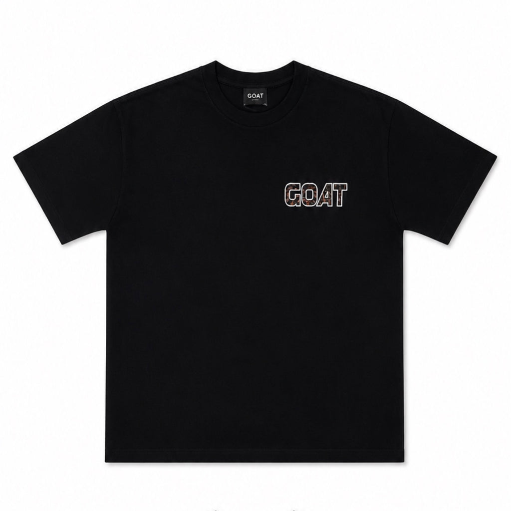 GOAT RED CAMO TEE BLACK