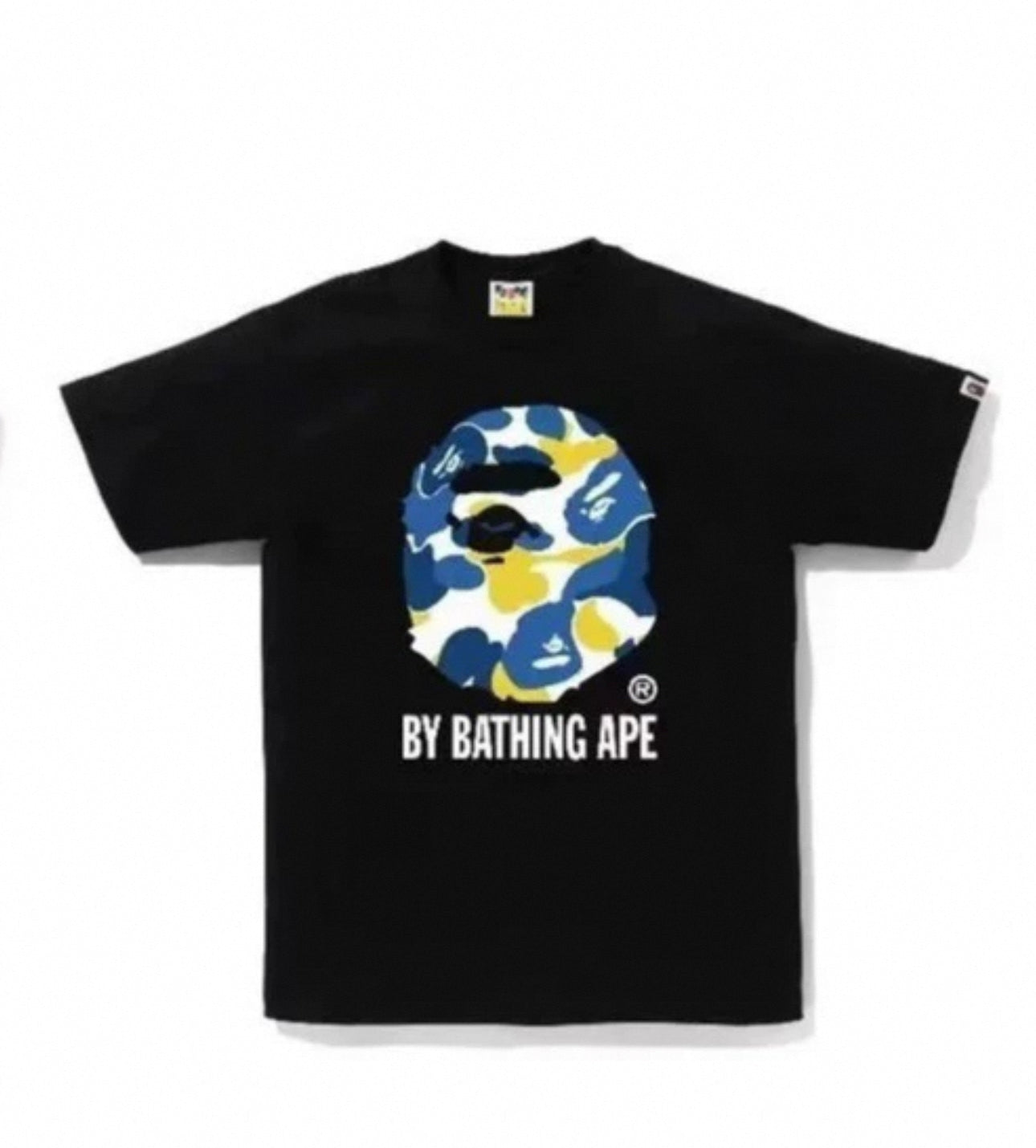 BAPE Color Camo Big Ape Head Tee in Black/Blue