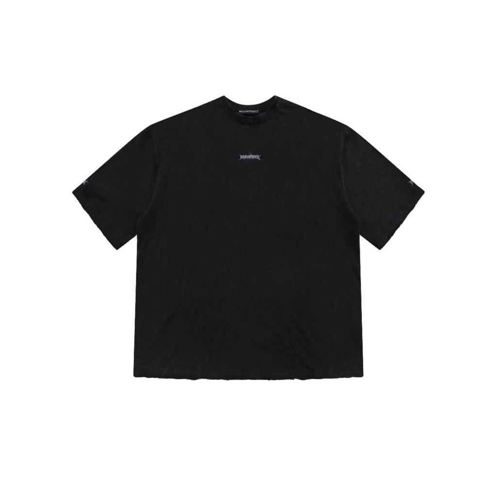 MASONPRINCE BAMBOO COTTON GE TE BLUE LOGO TEE BLACK