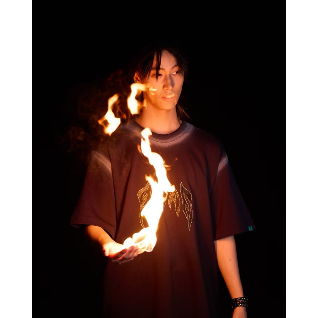 EGLAF FLAMES EHLAF LOGO TEE BLUE