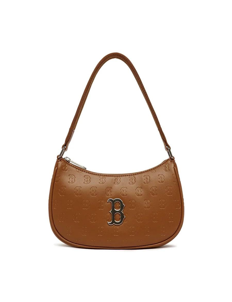 MLB BOSTON HOBO BAG BROWN