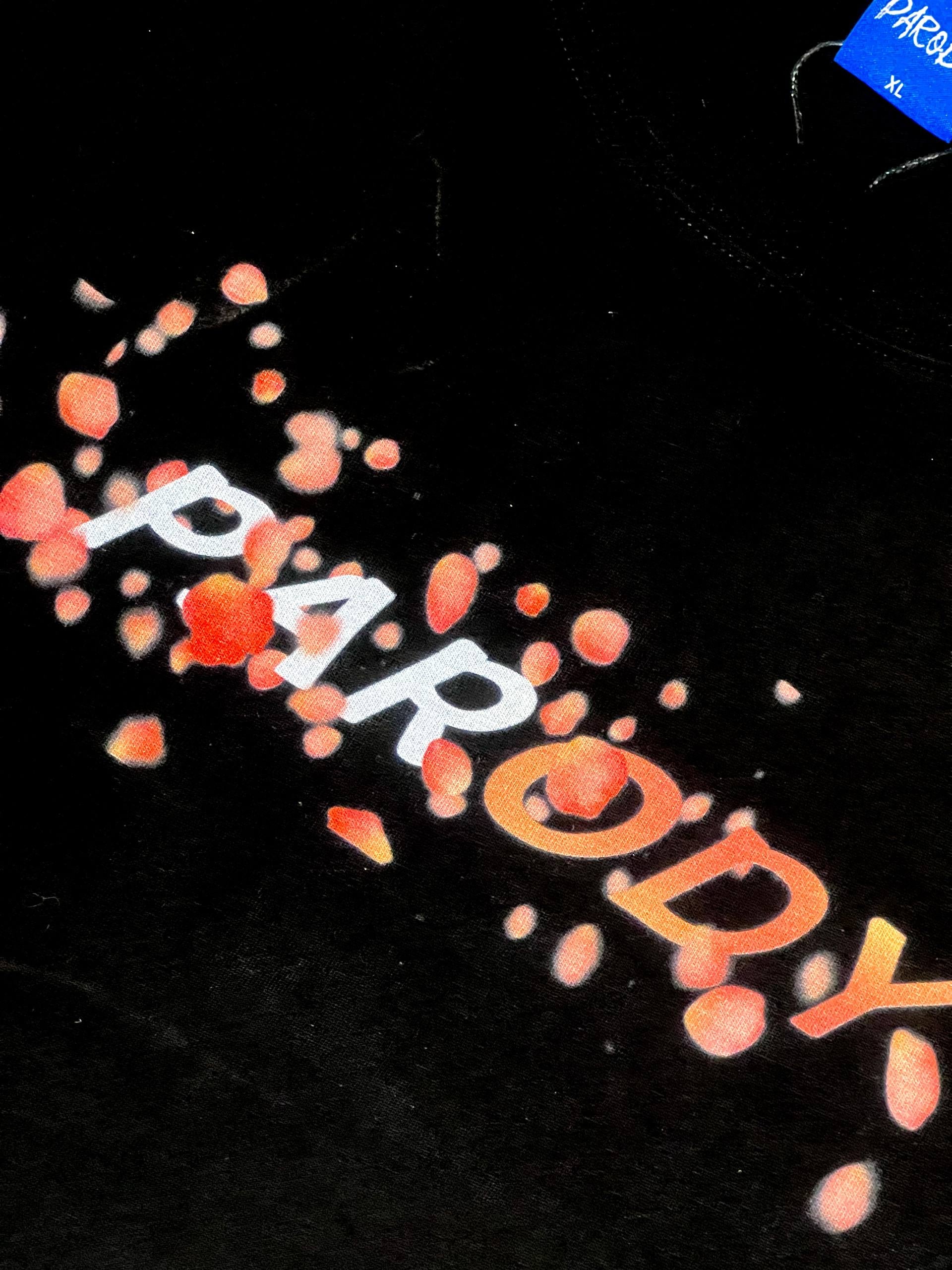 PARODY SMILEY FACE DESIGN 021 BLACK T SHIRT