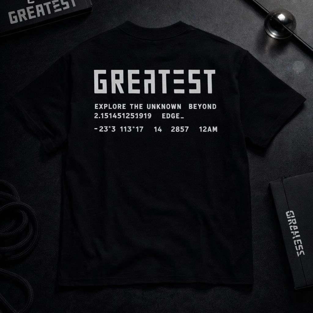 GOAT EXPLORE UNKNOWN BEYOND TEE BLACK